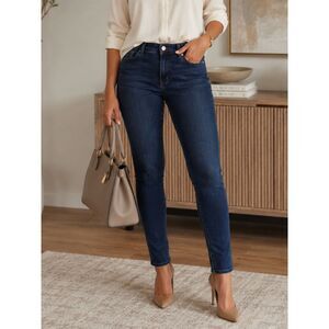 Seven7 Skinny Jeans Size 10 Dark Wash Mid Rise Stretch Denim Classic Blue Pants